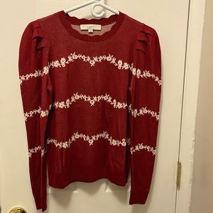 Loft sweater with rose print